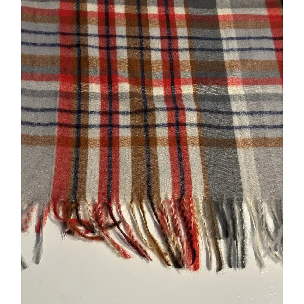 Women’s Plaid Style Scarf Lightweight Blanket w/Fringe Luxury Cozy Glam Winter